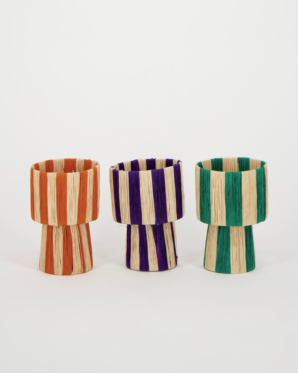 Raffia lamp oranje S