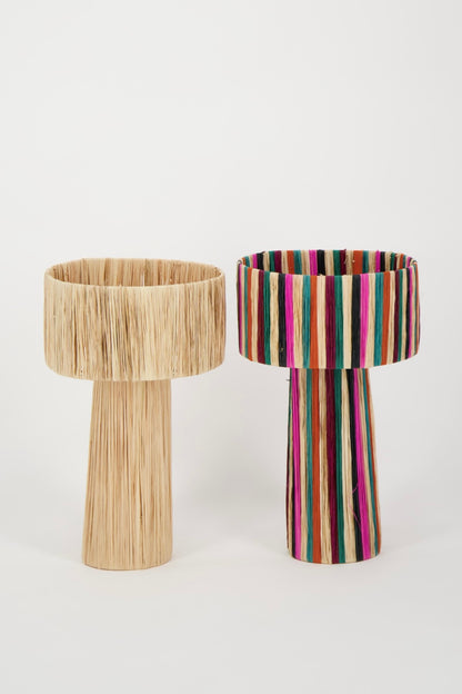 Raffia lamp beige L